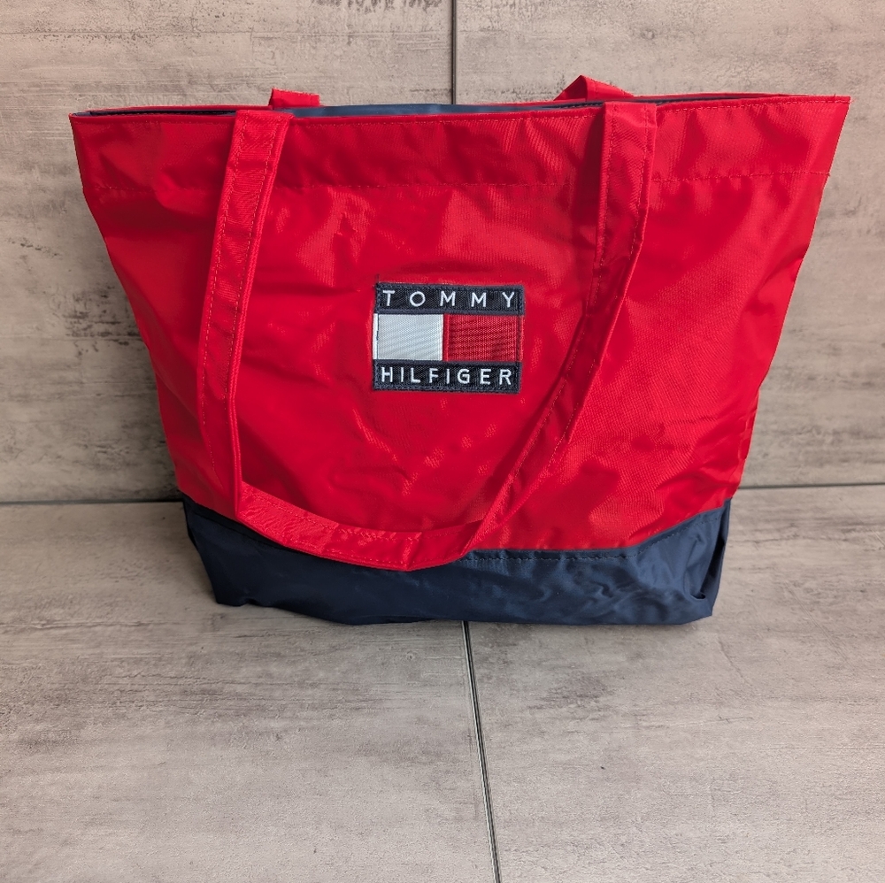 Vintage Tommy Hilfiger Red White Blue Tote Bag